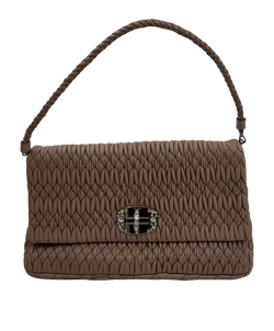 Crystal Shoulder Matelasse,Piel,Beige/Rosa,Cadena Joyas,DB,4*